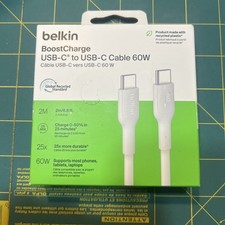 Belkin BoostCharge Universal USB-C to USB-C Cable 60W 6 Feet White New picture