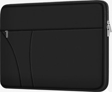 Slim 14 inch Laptop Sleeve Case with Zippered Pocket for MacBook Air/Pro, Black picture