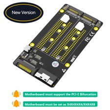 Dual 2X M.2 NVME SSD to Slimline SFF-8654 8X Adapter (PCIe Bifurcation picture