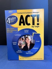 ACT by Sage 2007 Version 9.0 Contact Customer Manager PC Software NEW SEALED picture