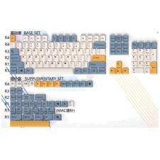 Thick PBT Keycaps in Apricot Yellow for Mechanical Keyboards picture