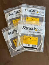  (4) Startech 3ft CAT6 Ethernet Cable - WHITE Gigabit CAT 6 Wire 100W PoE picture