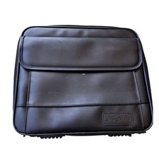 Targus Black Faux Leather Laptop Briefcase Messenger Bag Compartment 15in E3 picture