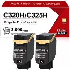 2 Pack C320 C325  006R04831 High Yield Toner Cartridge Compatible for C320 C325 picture