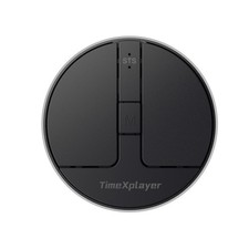 Stylish Mini Round Mouse Pressure Sensing Reel Wireless Bluetooth BT1 BT2 Black picture