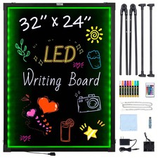 Illuminated LED Message Writing Board with Fluorescent Markers & Remote Control picture