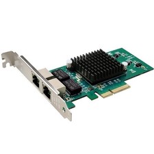 Intel 82576/E1G42ET Chip Dual PORT GIGABIT ETHERNET PCIe X4 Card Dual RJ45 Ports picture