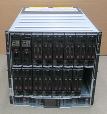 HP ProLiant C7000 G2 + 13x HP BL460c G10 2x Gold 6132 256GB Ram 2x D2220sb Blade picture