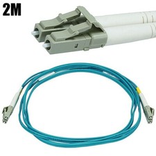 2M 6FT LC to LC OM3 10Gb Duplex 50/125 Multi Mode Fiber Optic Optical Cable Aqua picture