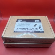 Lot Of 2 New SIIG LP-GP1011-S2 Low Profile GigaLAN Pro PCI 10/100/1000Mbps picture