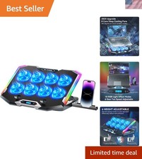 Luxury Gaming Laptop Cooling Pad - 8 Super Fans & RGB Lighting for 15-17.3 Inch picture