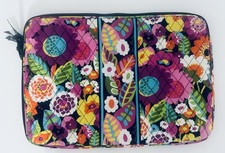 Vera Bradley Va Va Bloom Quilted Laptop Sleeve Padded Soft Zips Inside Pocket picture