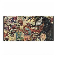Spider-Man Vs Venom Retro Comic Book Panels Collage Art Mouse Pad Desk Mats picture