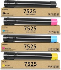 High Capacity 7525 Toner Cartridge 4-Pack BCMY Smart Chip 006R01513 006R015 ++++ picture