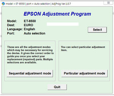 Epson ET-8550 Adjustment Service  Program Reset Software picture