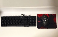2Boom Gaming Wired USB Keyboard & Mouse Bundle w/ Mouse Pad, Black QWERTY picture