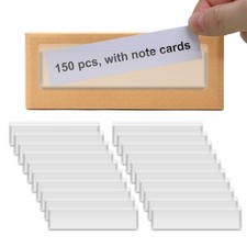 Label Holders Adhesive Shelf Tags 150Pcs Clear Plastic Labels Storage picture
