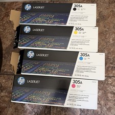 Set of ( 4 ) HP  305A  LaserJet  Toners C/M/Y/K  M351 400 M451 picture