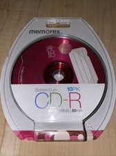 Memorex Bubble Gum Recordable 48x speed 700MB 80 min CD-R Discs 10-Pack picture
