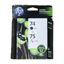 HP Genuine 74/75 Inkjet Cartridge Combo Pack Black & Tri-Color picture