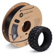 Polymaker TPU 95A Flexible 3D Printer Filament 1.75mm 0.75kg Black High Speed picture