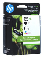 HP 65XL Black and HP 65 Color Ink Cartridge N9K04A NEW GENUINE EXP 2026 picture