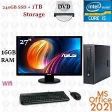Window 11 HP i5 240GB SSD + 1TB 16GB 27