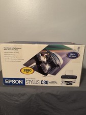 Vintage Epson Stylus C80 Inkjet Printer Open Box New NOS Sealed Plastic C424001  picture