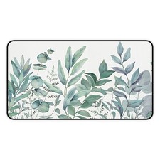Botanical Plant Desk Mat, Green Leaf Extended Gaming Mouse Pad XXL Large picture