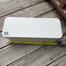 Blue Lounge Cable Box Cord Wire Management Protector Box - White Sleek Storage picture