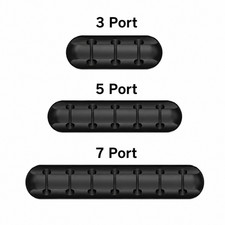 Multi ​USB Cable Organizer Cord Management Charger Desktop Clip Wire Holder US picture