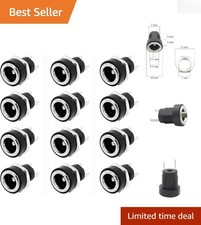 Reliable 12-Pack of 5.5mm x 2.1mm DC Power Jack Connectors - Easy Panel Mounting picture