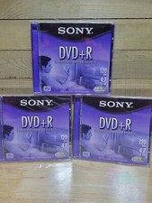 💥New💥 Lot of 3 SONY DVD-R 120 min 4.7GB 1X-4X Speed Compatible. picture