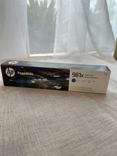 HP 981X Cyan PageWide Cartridge (L0R09A) OEM New Sealed picture
