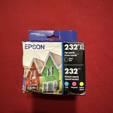 Genuine OEM Epson 232XL Black Cyan Magenta Yellow Ink Cartridge Set NEW EXP 2029 picture
