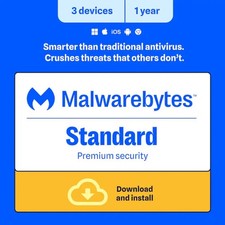 Malwarebytes Standard Premium Software - 3 Devices, 1 Year, Digital picture