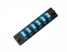 12 Port LGX Footprint Fiber Patch Panel Loaded with 6 Blue LC Adapters from USA picture