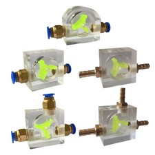 8mm Water Flow Indicator Water Flow Meter Gauge Acrylic Multipurpose G1/4 inch picture