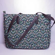 Vera Bradley Iconic Commuter Tote Padded Laptop Sleeve in Rainforest Pattern EUC picture