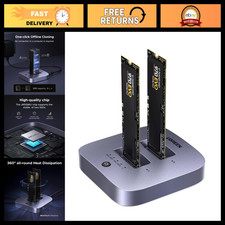 20Gbps M.2 Duplicator Cloner, Dual Bay NVMe Enclosure for Fast Data Transfer picture