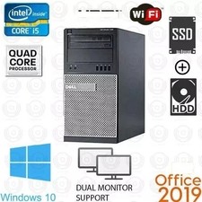 Fast DELL Desktop Computer HDMI PC DVD 8/16GB Core i5 SSD + HDD WiFi OFFICE 2019 picture