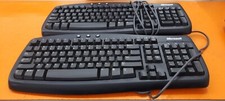 ⭐️⭐️⭐️⭐️⭐️ Lot Of 2 Microsoft Basic Keyboard 1.0A RT9480 PS/2 Black picture