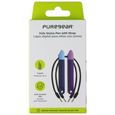 PureGear Kids Stylus Pen with Strap and Anti-Scratch Tips - Blue/Purple (2 Pack) picture