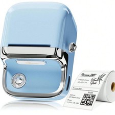 Portable Thermal Label Maker with Bluetooth USB & Starter Roll for Home Use picture