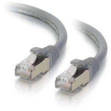 C2G Cat6a Cable Snagless Shielded Ethernet Network Patch Cable,Gray 10FT 00647 picture