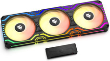 Matrix-Black 360Mm RGB Case Fan with VE-HUB 2IN1 ARGB/PWM Hub, Support 5V 3PIN H picture