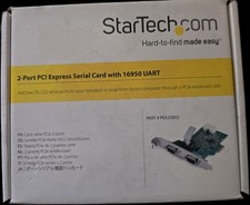 StarTech 2-Port PCI Express PCIe Serial Card RS232 16950 UART PEX2S953 Open Box picture