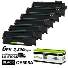 6 Pack CE505A 05A Black Toner Cartridge Fit for HP LaserJet P2030 P2055D Printer picture