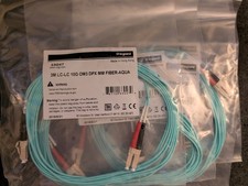 (Lot of 4) NEW C2G Legrand 3M LC-LC 10G OM3 DPX MM Fiber-Aqua Optic Cable 33047 picture