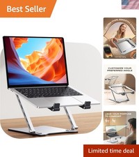 Lightweight Portable Laptop Stand - Adjustable Height & Ventilated Riser Holder picture